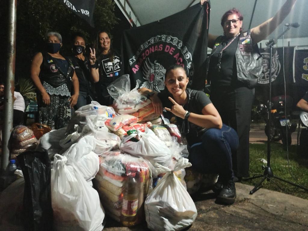 Dia do motociclista: moto clubes de Roraima se unem em campanha de arrecadação de alimentos