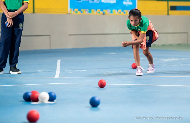 Bocha adaptada é uma das atrações dos Jogos escolares municipais de Boa Vista