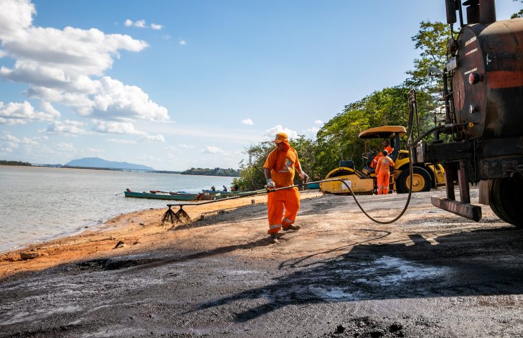 Avenida de acesso ao Porto da Marina, em Boa Vista, recebe operação ‘Tapa Buraco’