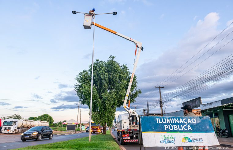 Mais de 80% de Boa Vista conta com iluminação pública de LED