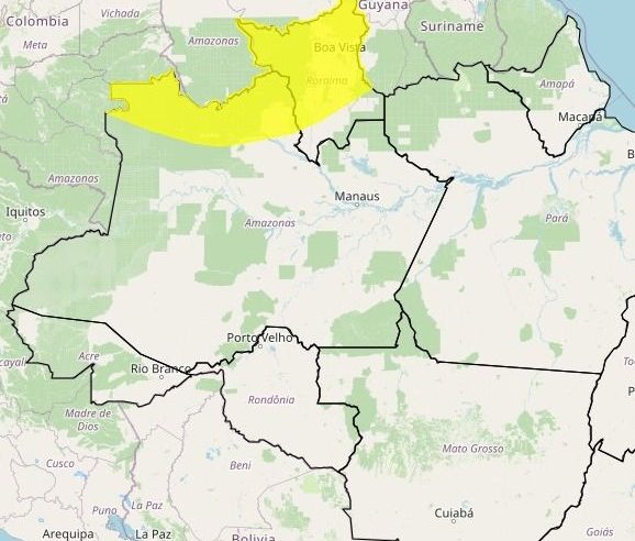 Ciclone extratropical pode afetar norte do AM e Roraima