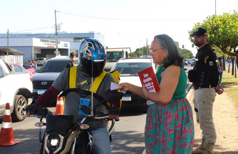 Hemoraima realiza blitz educativa sobre doação de sangue