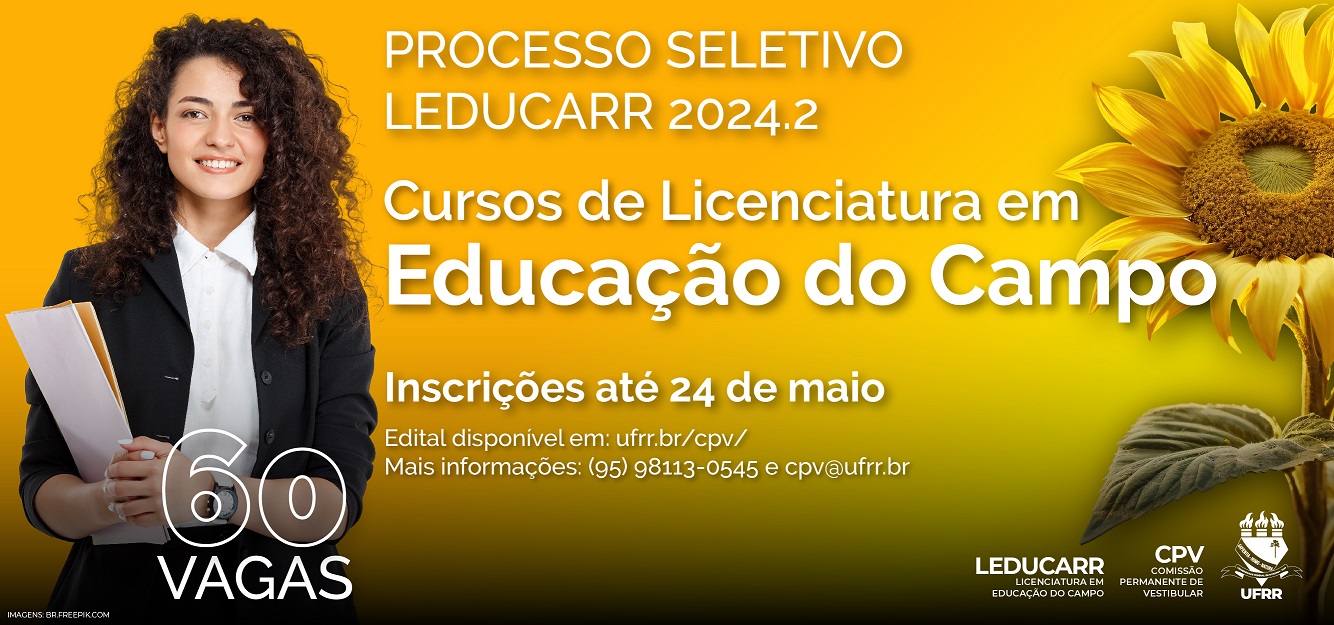 Inscrições para Curso de Educação do Campo da UFRR encerram nesta sexta-feira (24)