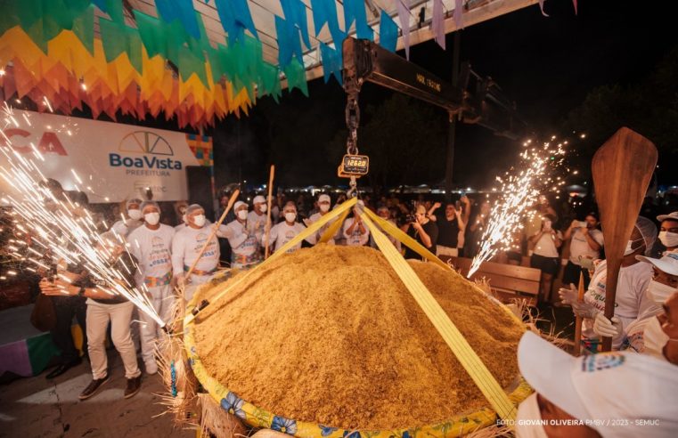 Boa Vista Junina 2024 – Nesta sexta-feira (07), paçoca servida no arraial poderá entrar para o Guinness Book, livro dos recordes