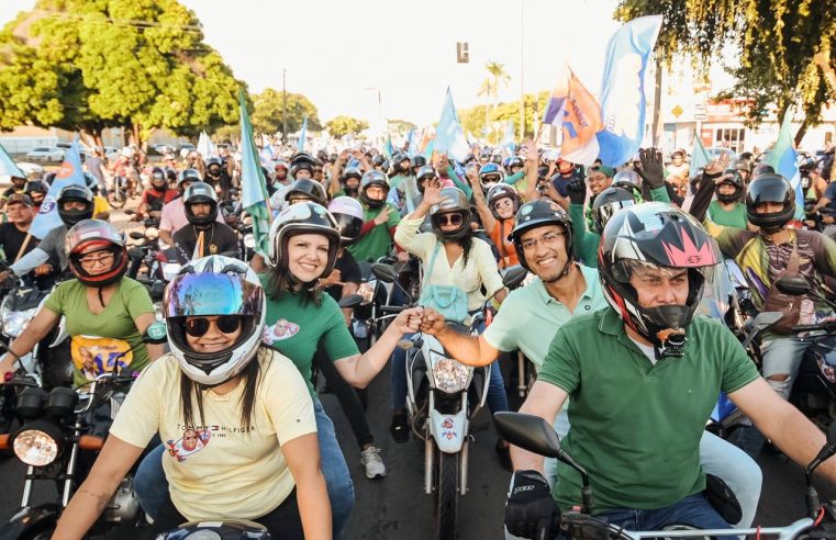 Motociata reúne milhares de pessoas em apoio a Arthur Henrique