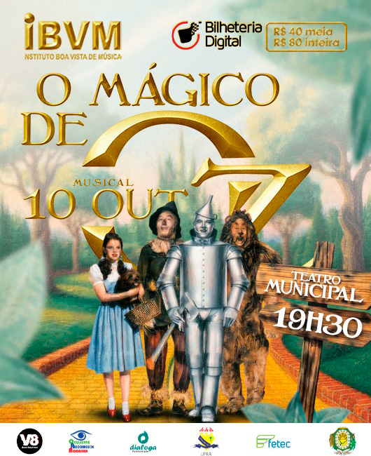 Em comemoração ao Dia das Crianças, Teatro Municipal traz espetáculo “O Mágico de Oz” nesta quinta-feira (10)